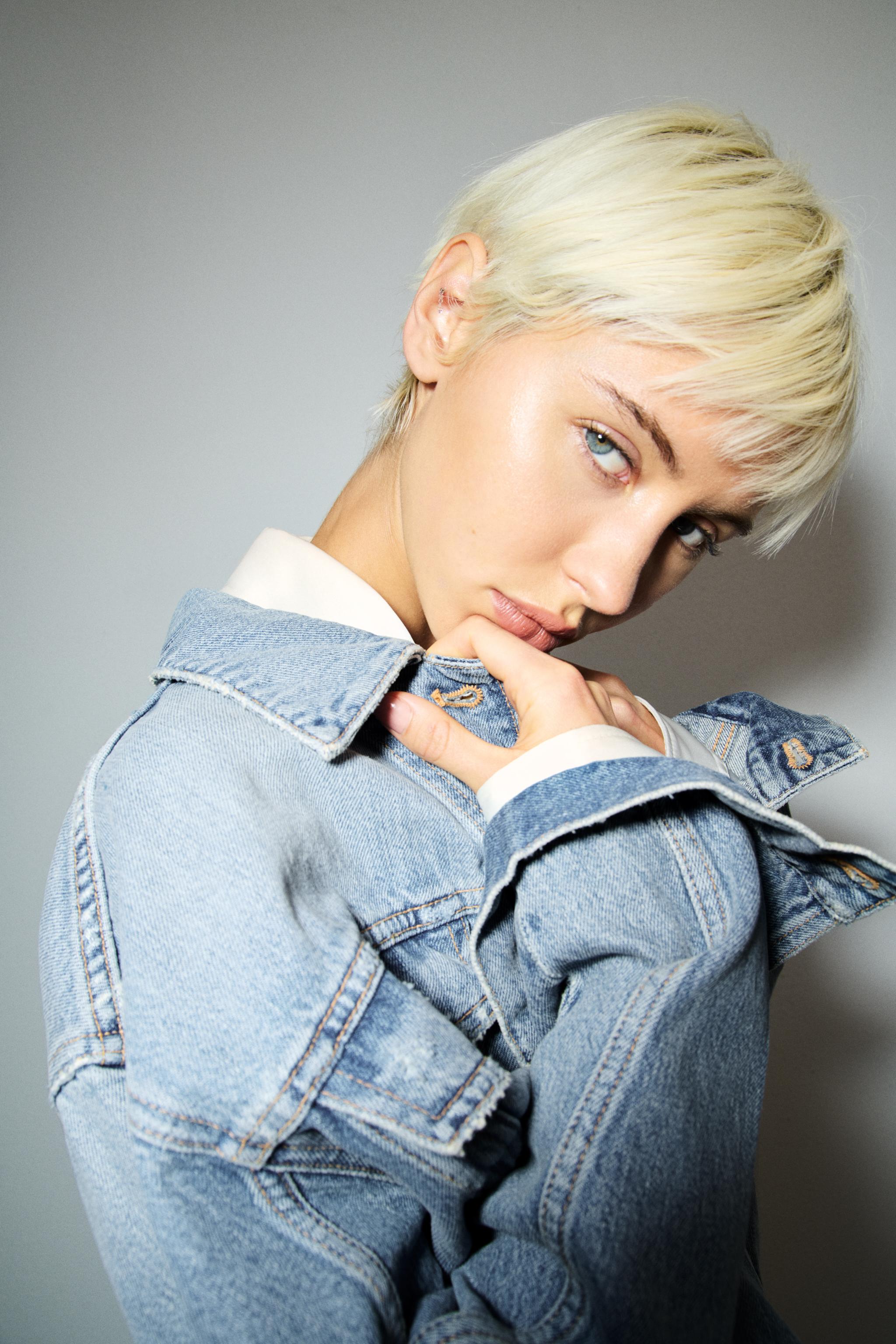 TRF RHINESTONE DENIM JACKET - Blue | ZARA United States
