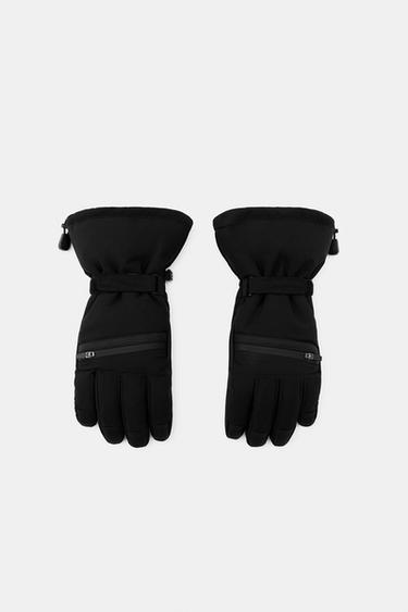 Zara WATERPROOF POLARTEC® SKI COLLECTION GLOVES - Black