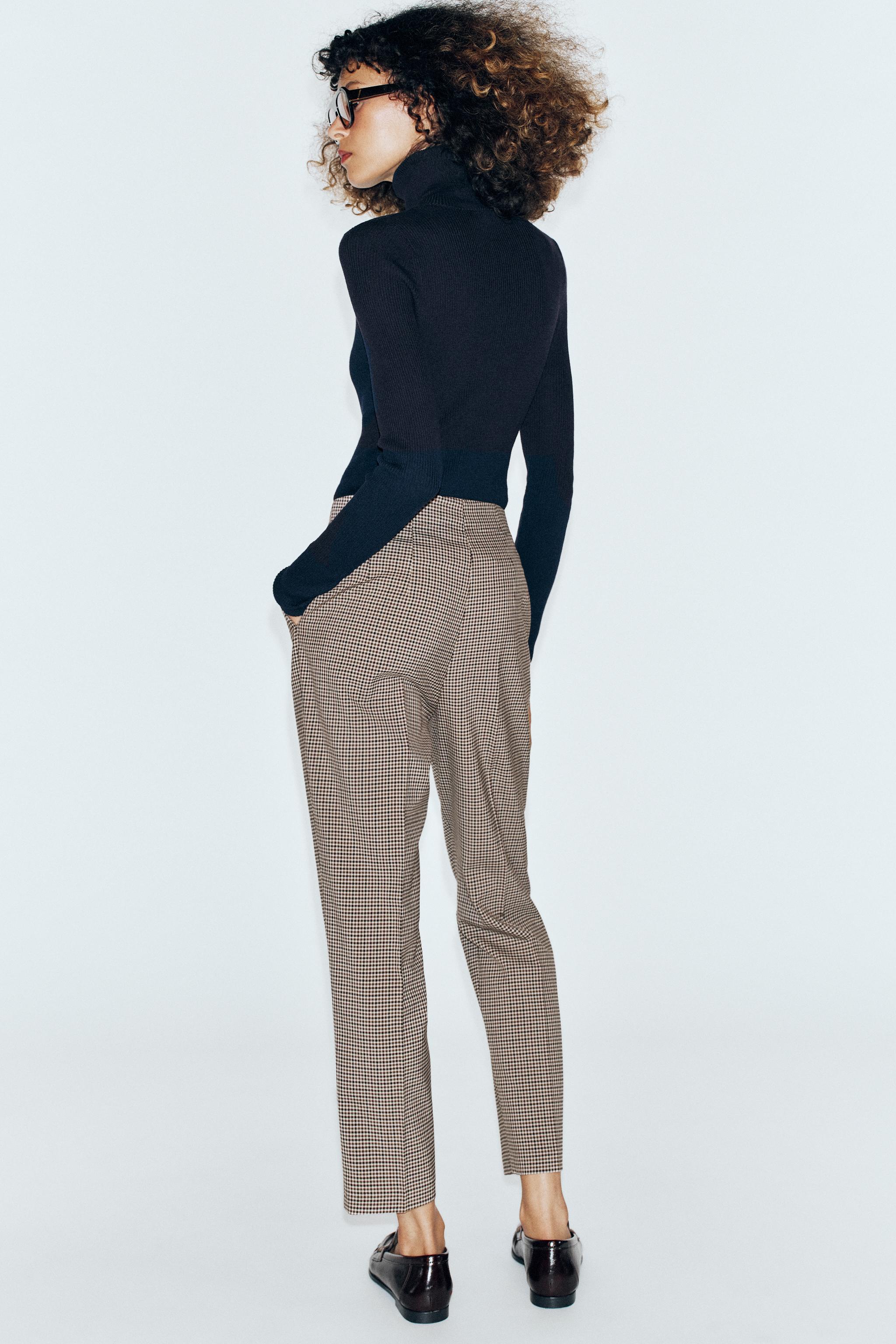 HIGH-WAISTED ANKLE-LENGTH PANTS - thumbnail 6