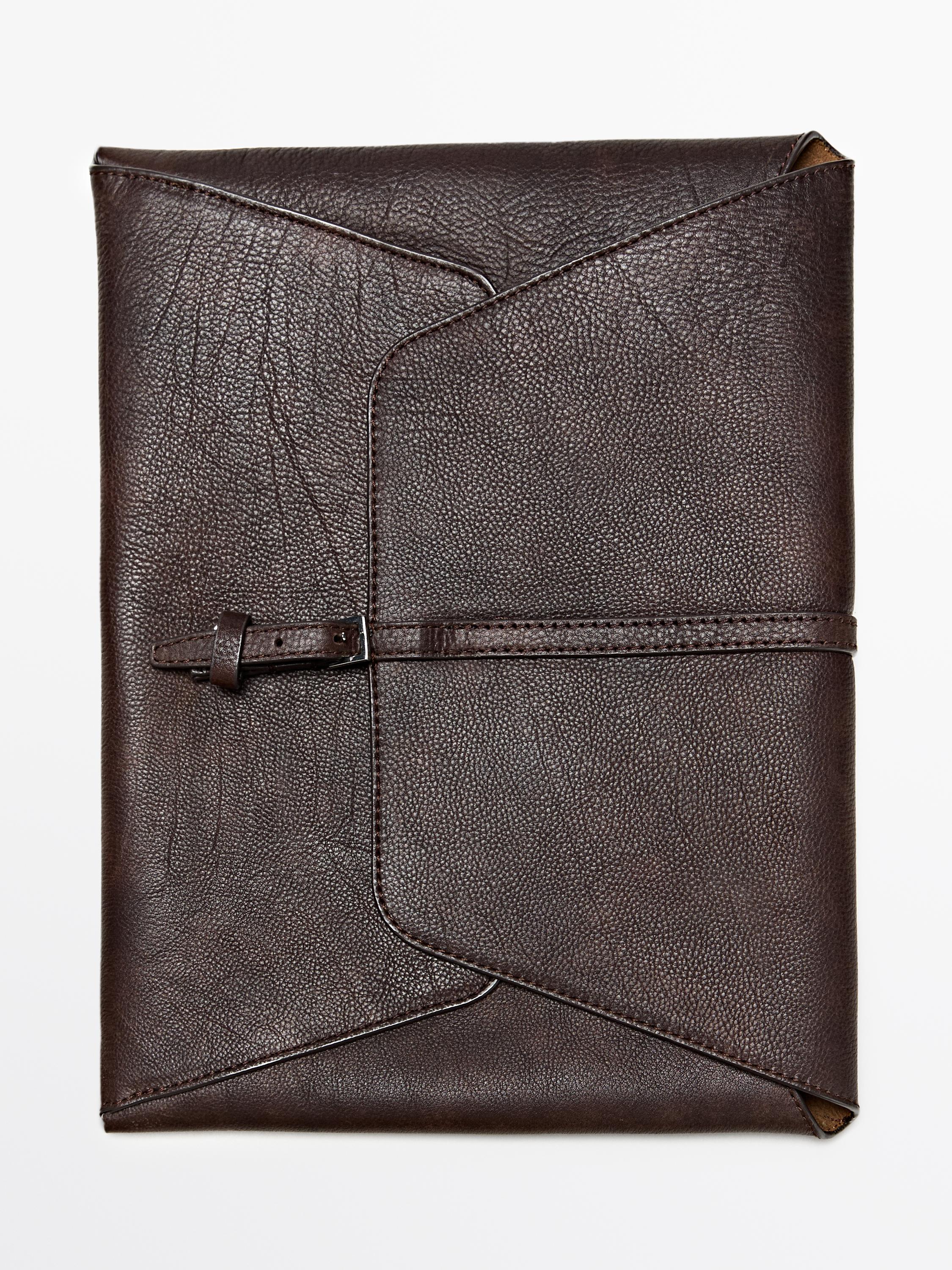 Housse iPad en cuir nappa