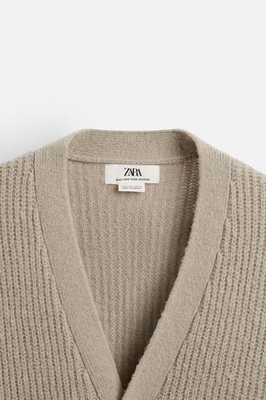 LIMITED EDITION TEXTURED CARDIGAN - Beige by Zara - Image 7