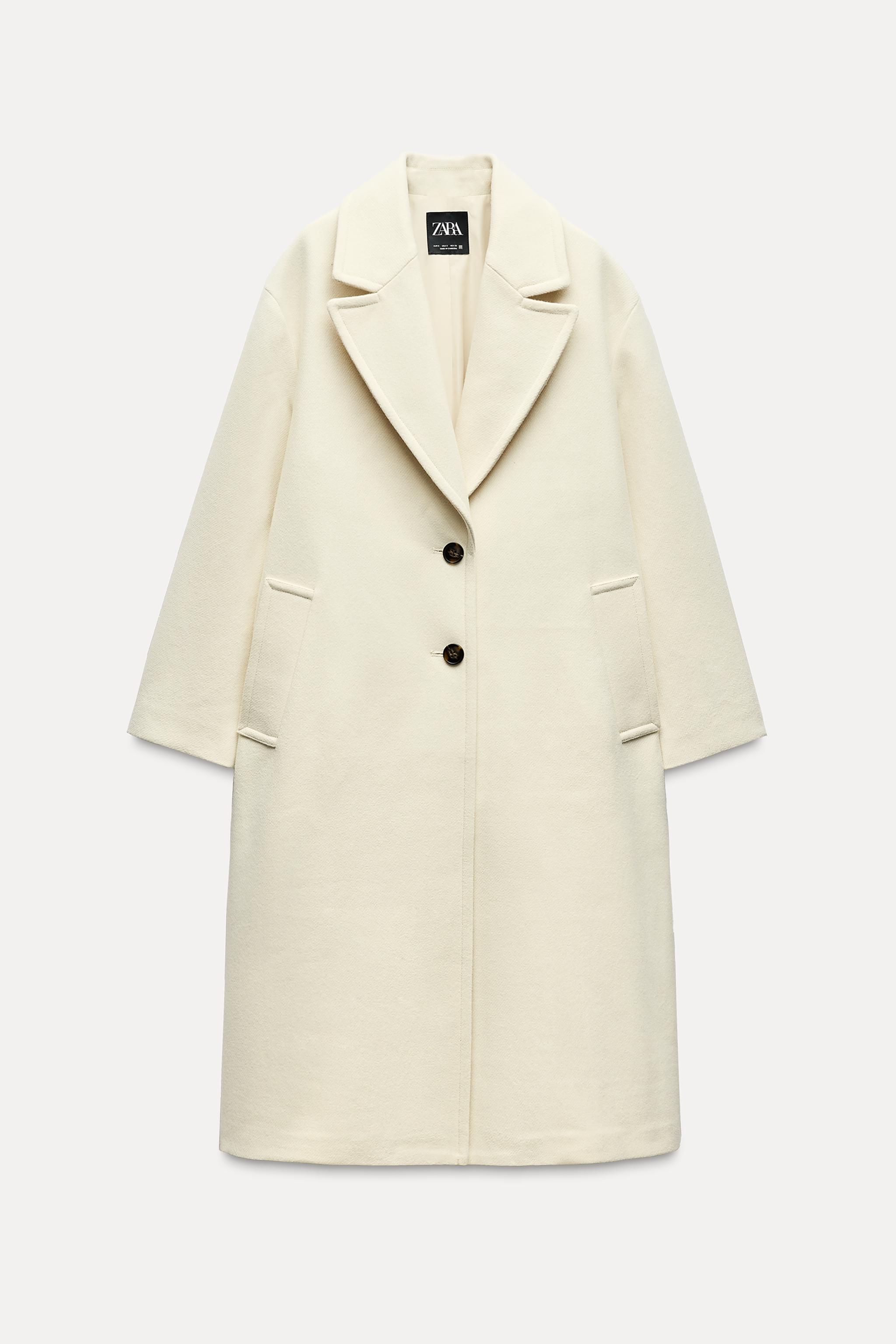 Cream coats zara hotsell