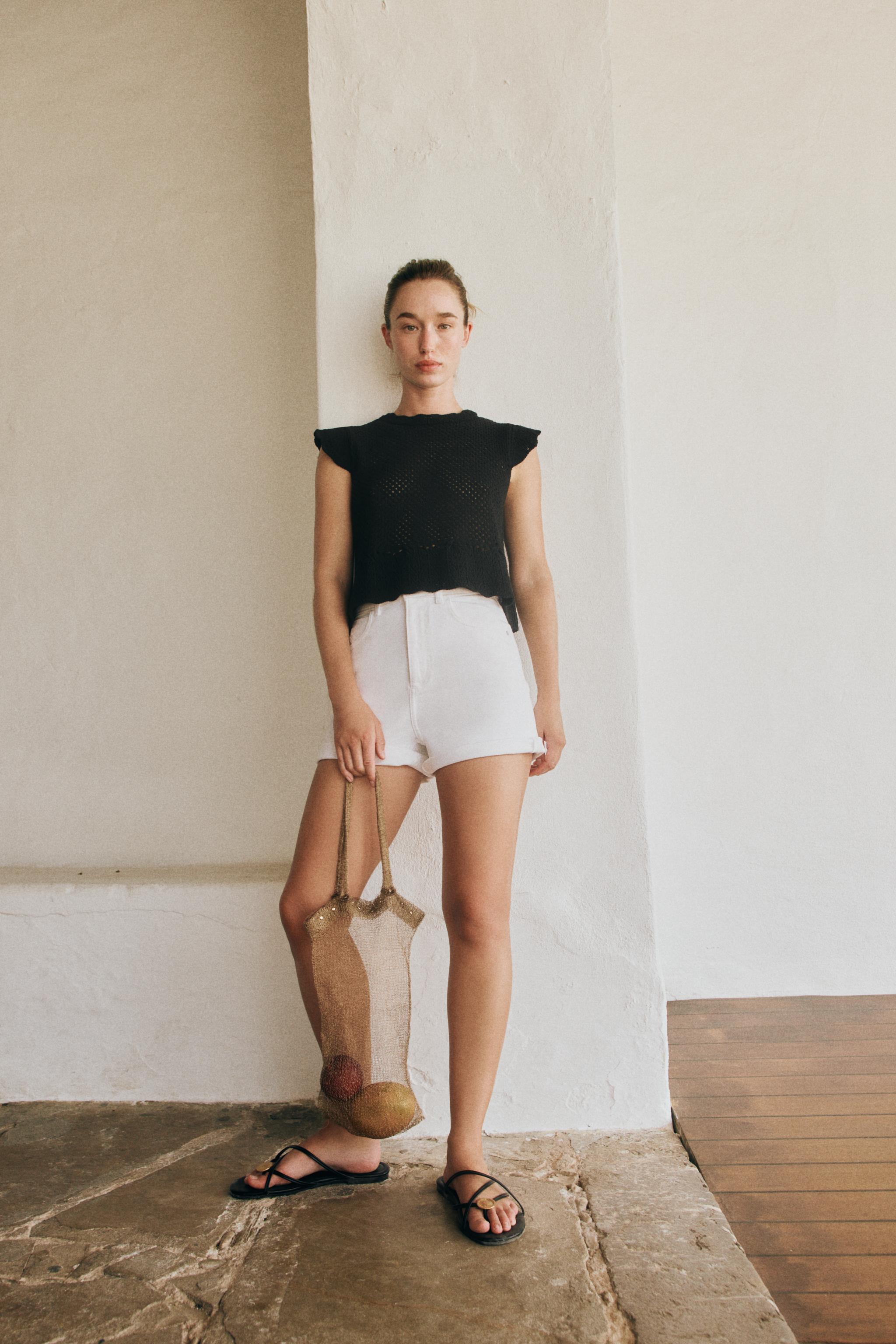 Zara OPEN-KNIT TOP