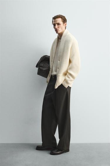 LIMITED EDITION TEXTURED CARDIGAN - Ecru by Zara - Image 3