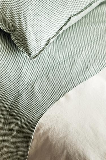 DRAP DE DESSUS ENFANT CARREAUX VICHY - Vert de Zara - Image 5