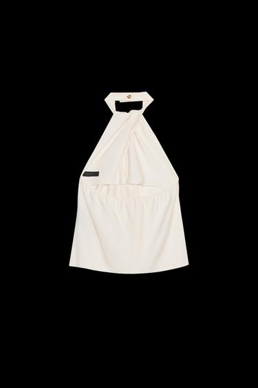 HALTER-TOP-WESTE - Cremefarben von Zara