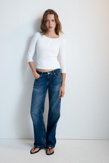 HENLEY T-SHIRT - White by Zara