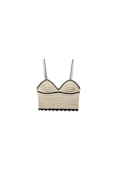 KNIT CROCHET TOP