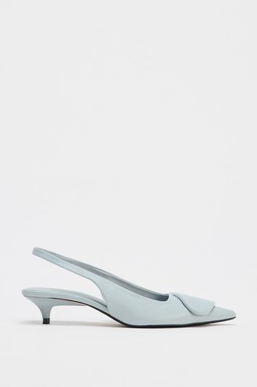 APPLIQUÉ SLINGBACK SHOES - Light Blue by Zara
