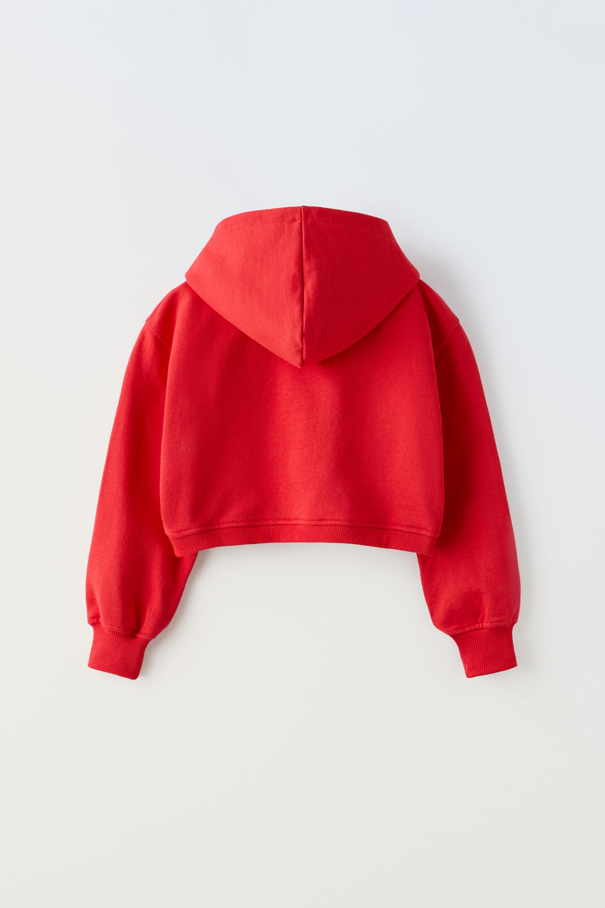 Cropped sweatshirt zara on sale