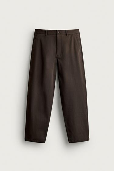 REGULAR FIT CHINO TROUSERS - Brown by Zara - Image 0