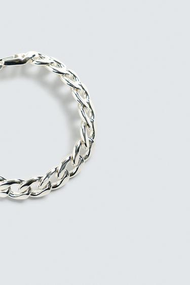 METAL CHAIN LINK BRACELET - Silver by Zara - Image 1