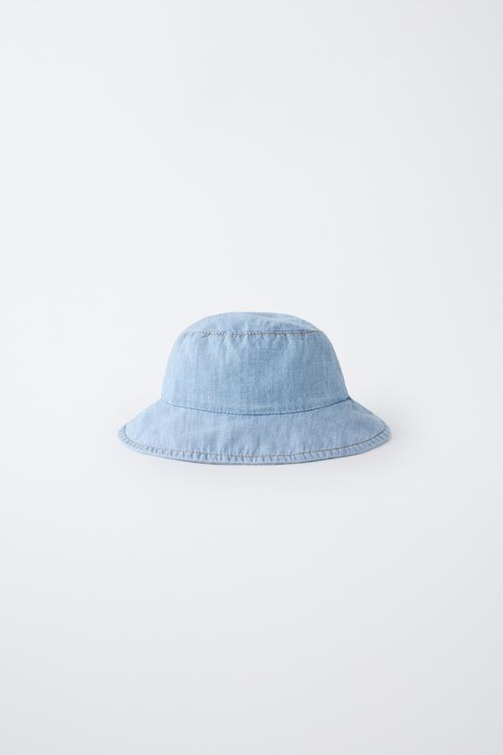 GORRO DENIM BUCKET - Azul-médio da Zara - Imagem 0