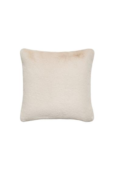 フェイクファー クッションカバーライトベージュZaraのフェイクファー クッションカバー - ライトベージュ 