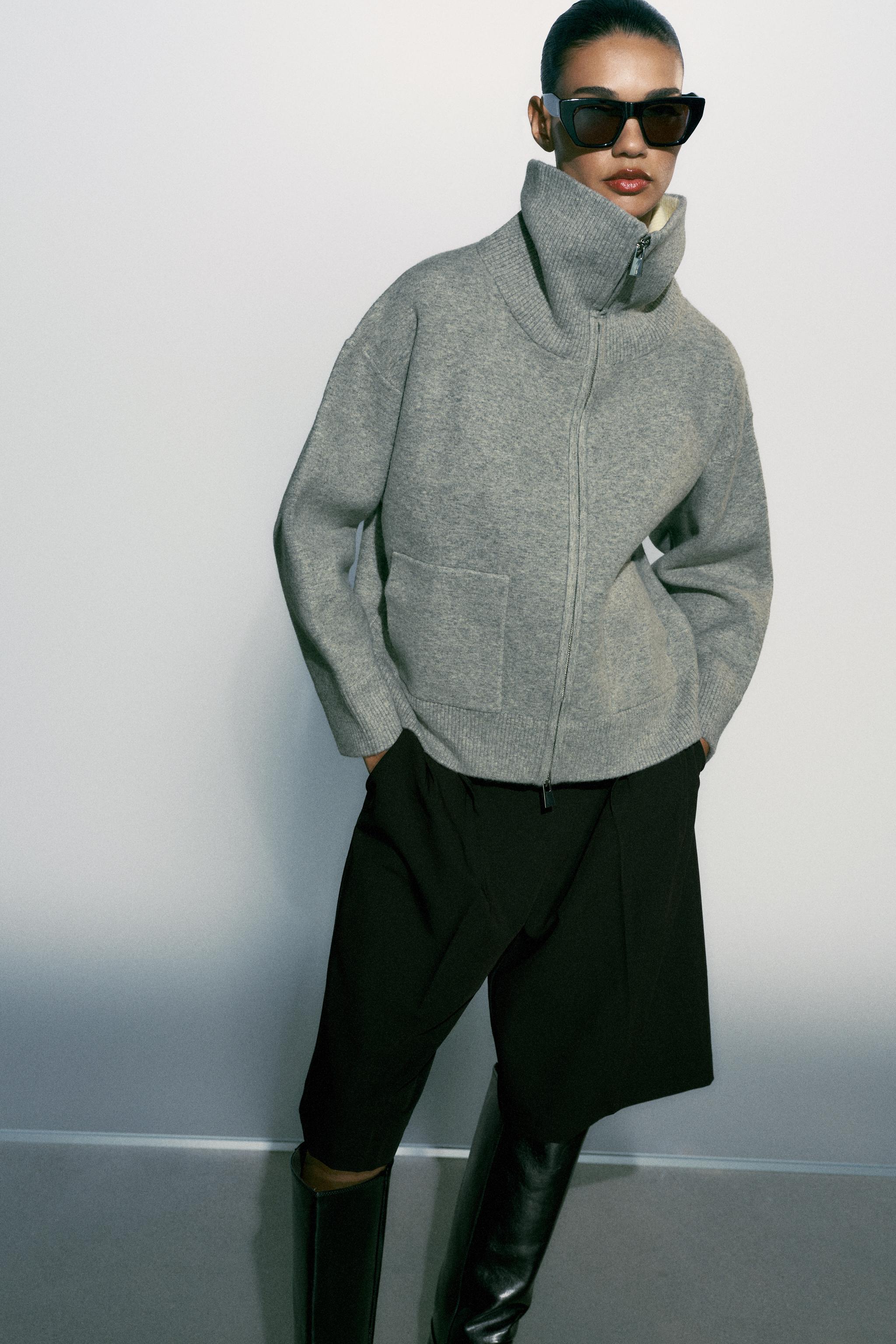 CONTRAST COLLAR CARDIGAN