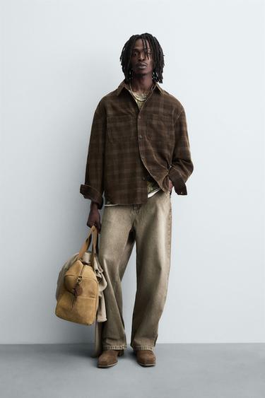 CHECK CORDUROY SHIRT - Brown by Zara - Image 0