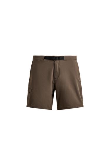TECHNICAL CARGO BERMUDA SHORTS - Brown by Zara