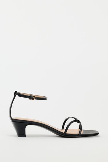 STRAPPY HEELED SANDALS - Black by Zara