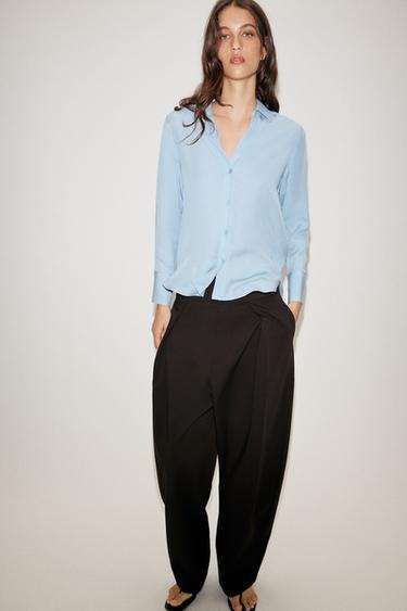 CAMISA FLUIDA ZW COLLECTION - Azul pastel de Zara - Imagen 0