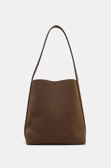 BUCKET SHOULDER BAG - Brown by Zara