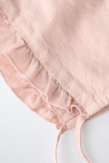 BONNET VOLANTS BRODÉS - Rose poudré de Zara - Image 2