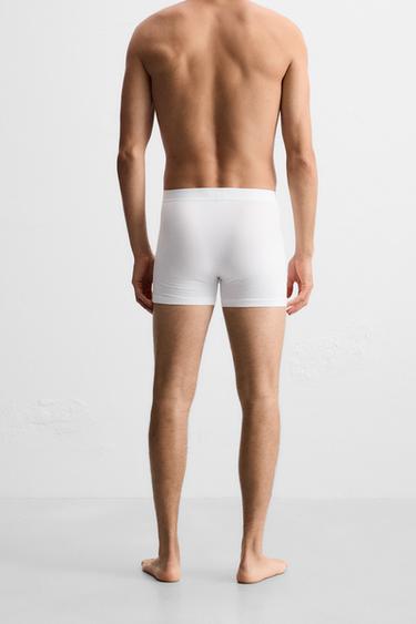 LOT DE 3 BOXERS BASIQUES - Blanc de Zara - Image 3