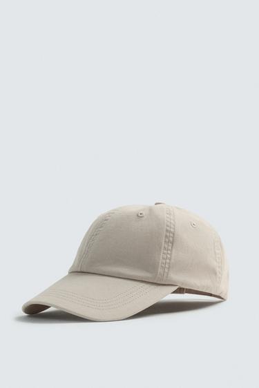 MŨ LƯỠI TRAI COTTON GIẶT MỀM - Màu be nhạt từ Zara