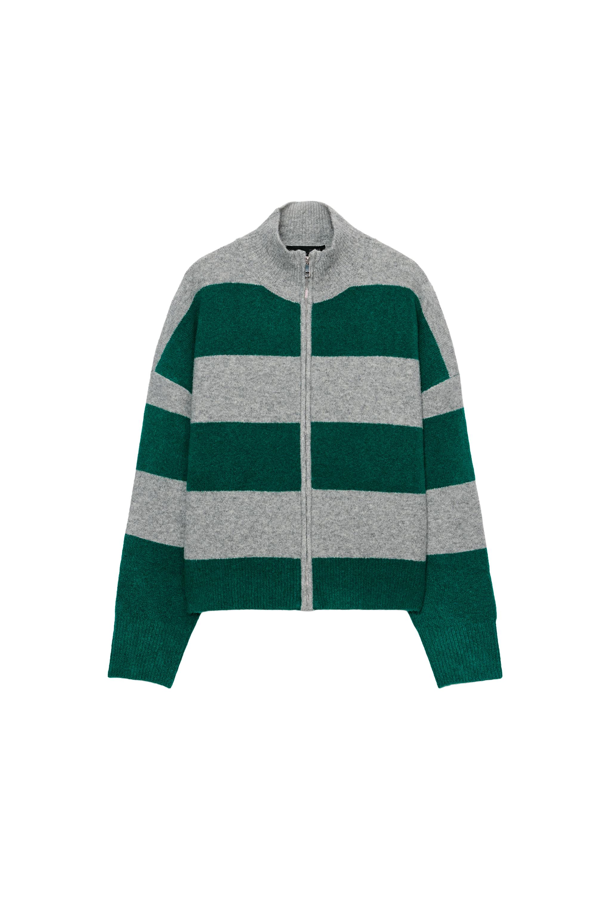 STRIPED ZIP-UP CARDIGAN - Multicoloured | ZARA South Africa