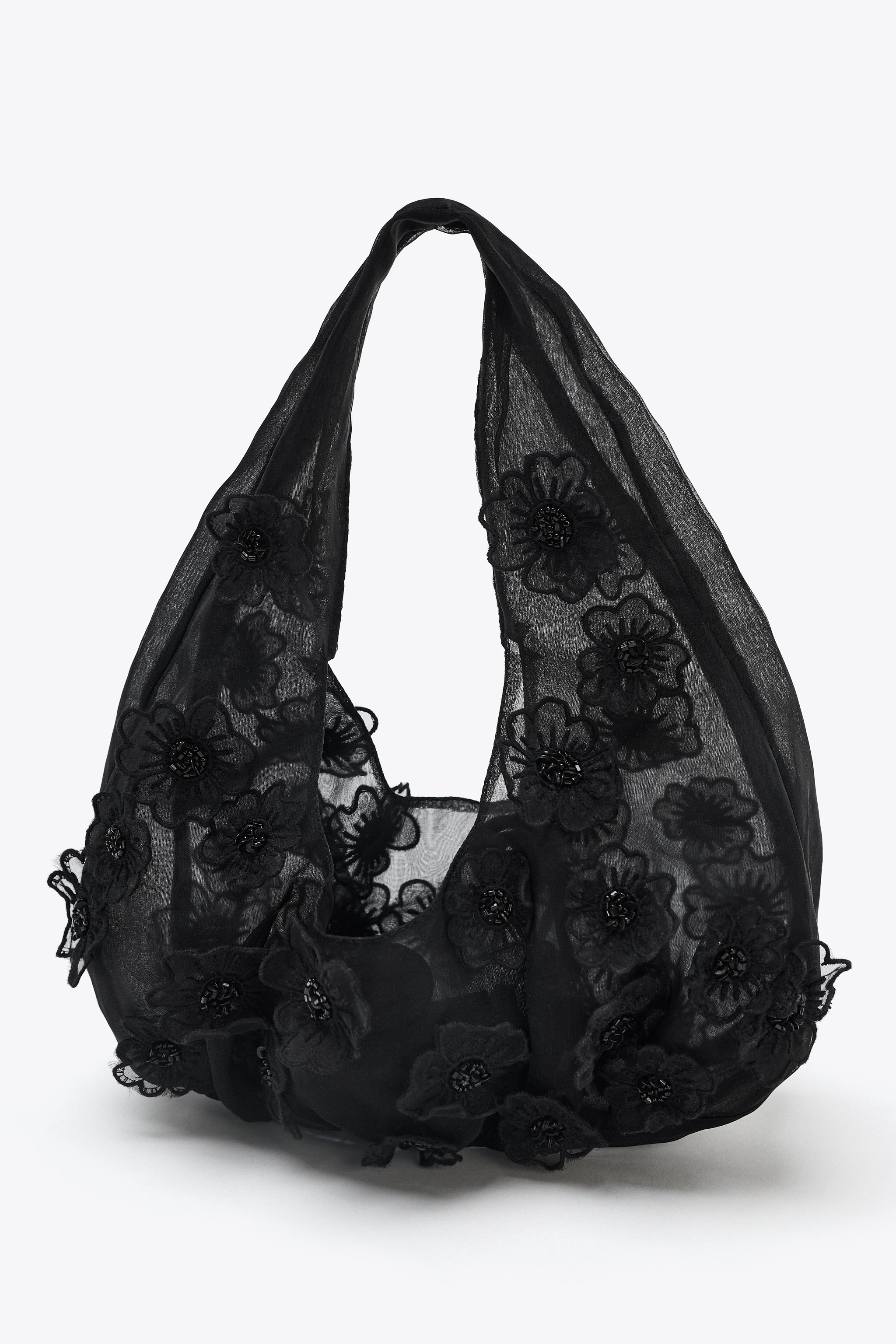 ミニショッパー メッシュ ビーズ - ブラック | ZARA Japan / 日本