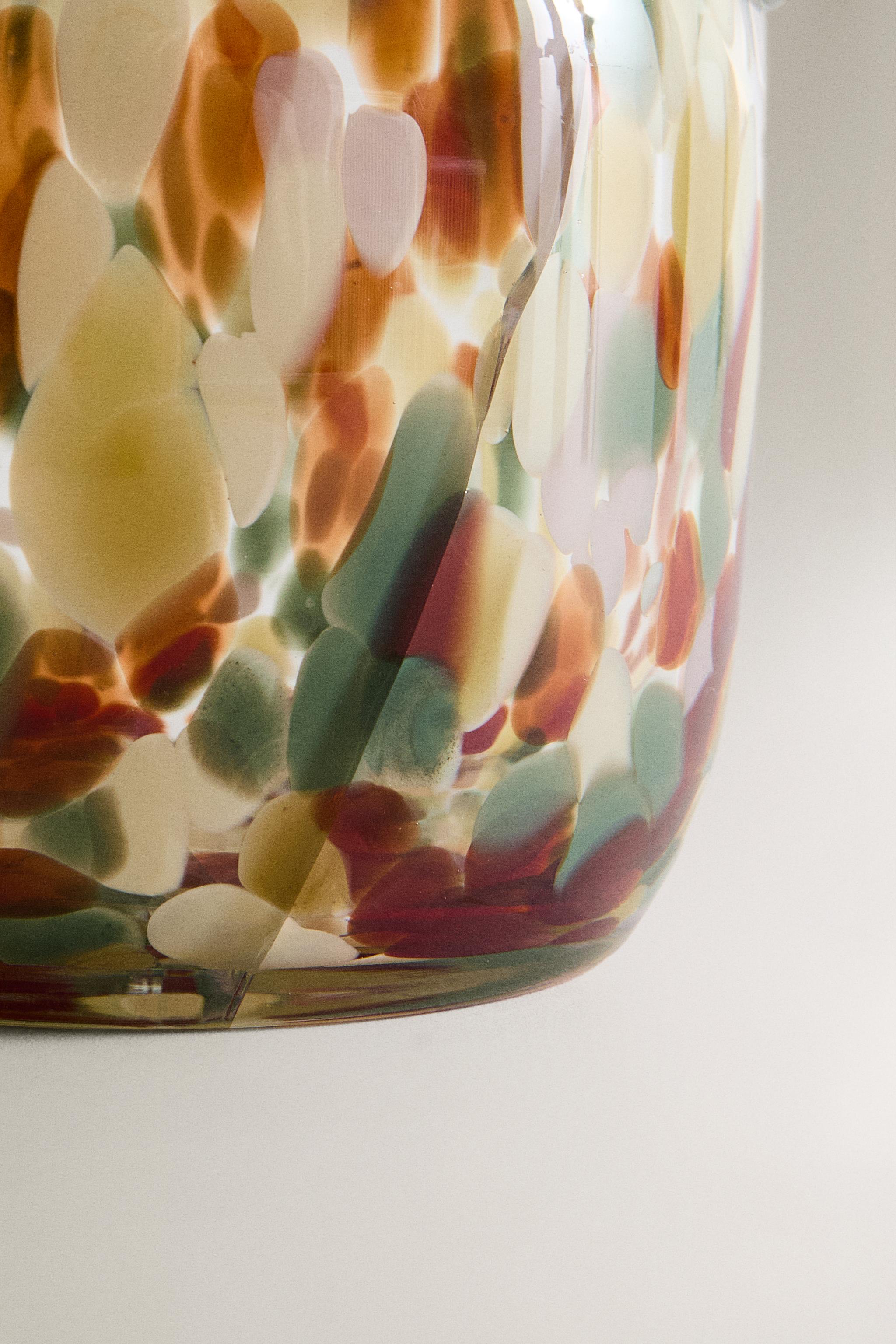 COLORED GLASS PITCHER