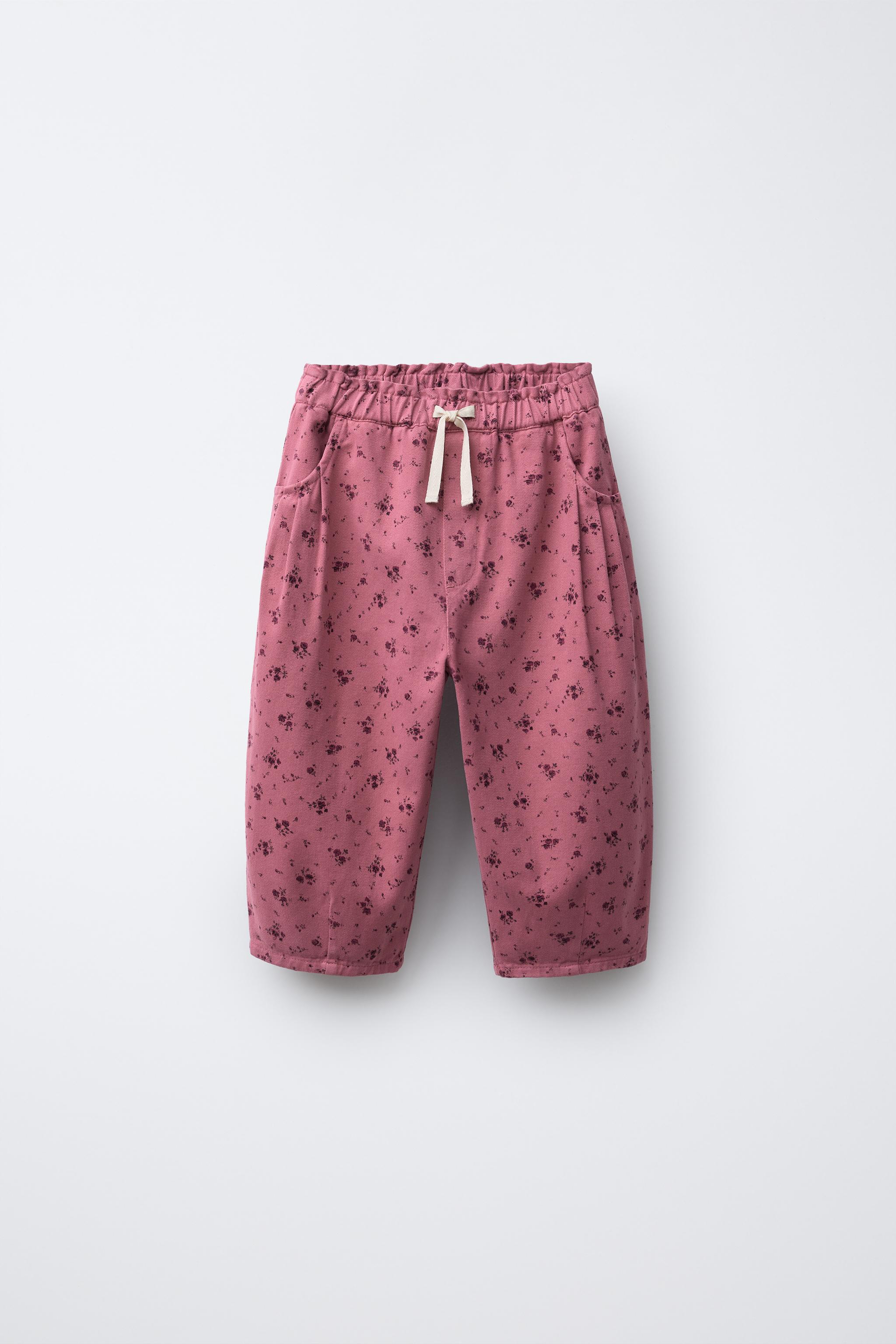 PANTALON BAGGY À FLEURS