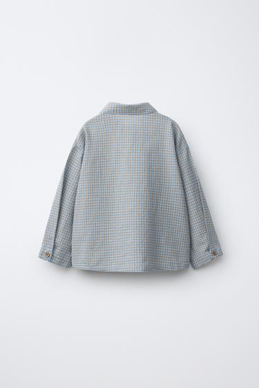 GINGHAM PRINT SHIRT - Blue by Zara - Image 1