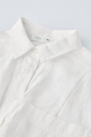 CAMISA FLUIDA NUDO - Blanco de Zara