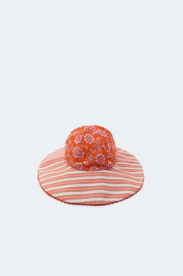 2-14 YEARS/ LIMITED EDITION FLORAL AND STRIPED HAT - Printed by Zara - Image 0