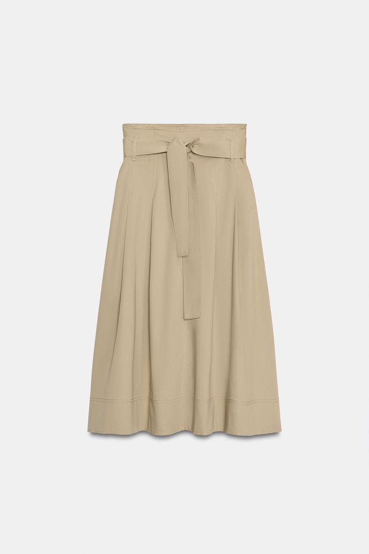 FALDA MIDI CON CINTURON ZW COLLECTION 7