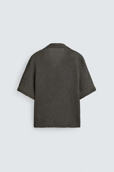 CHEMISE STRUCTURÉE RELAXED FIT - Noir de Zara - Image 7