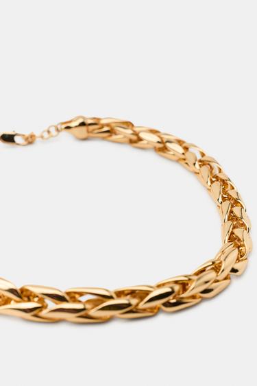 METAL CHAIN NECKLACE - Golden by Zara - Image 5