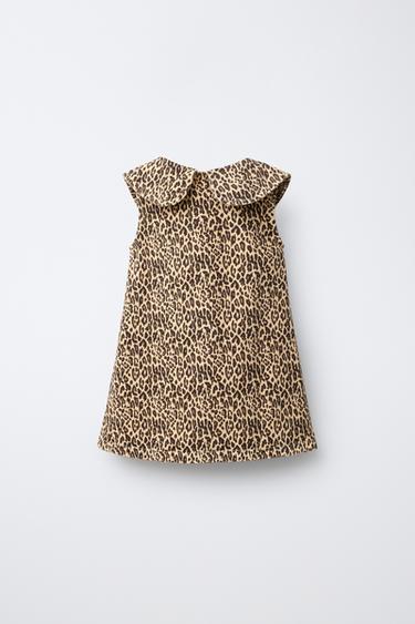 ANIMAL PRINT TWILL DRESS - Brown by Zara - Image 1