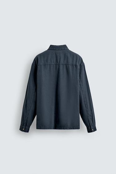 CHEMISE EN DENIM COULEUR - Bleu pétrole de Zara - Image 6