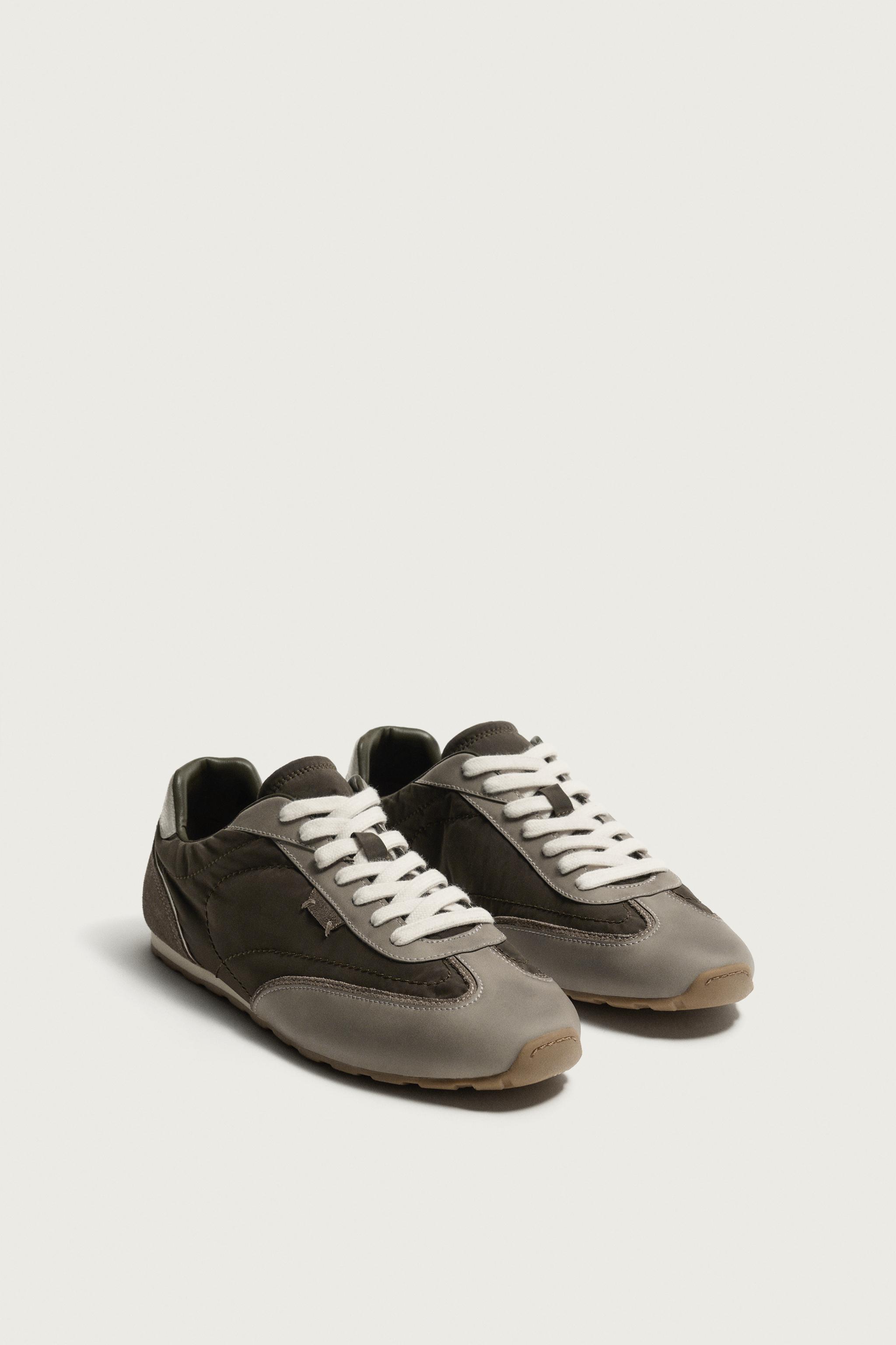 RETRO-STYLE SNEAKERS — Khaki Green