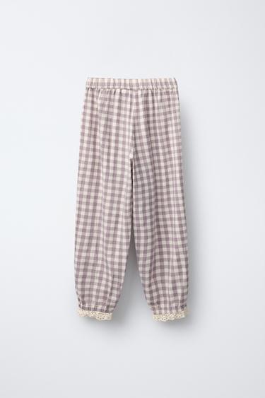 6-14 ANS / PYJAMA À CARREAUX VICHY - Mauve de Zara - Image 4