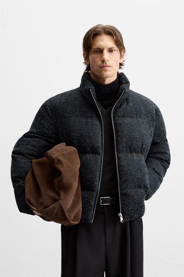 JACQUARD PUFFER JACKET - charcoal grey by Zara - Image 0
