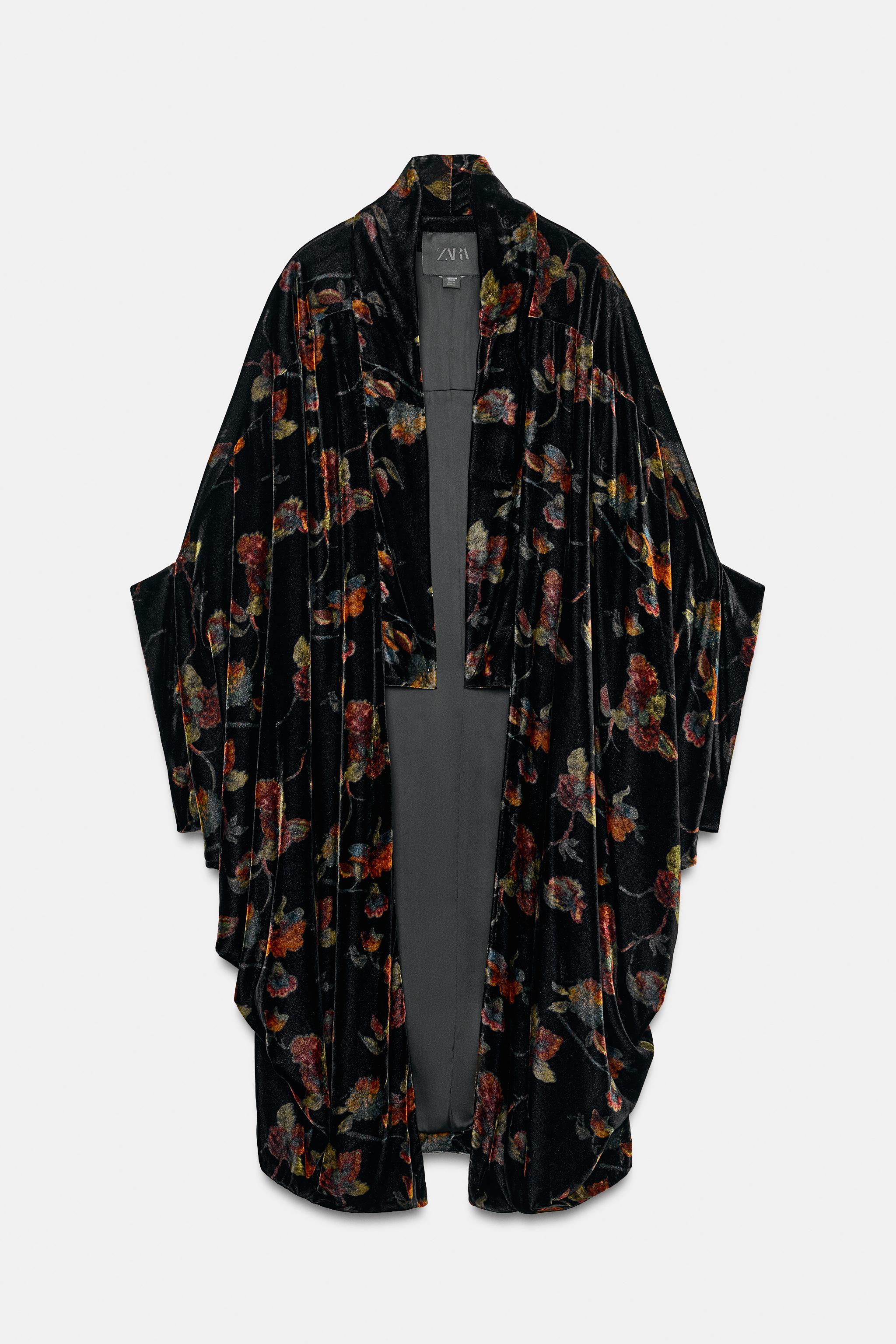 MANTEAU EN VELOURS ESTAMPÉ ZW COLLECTION