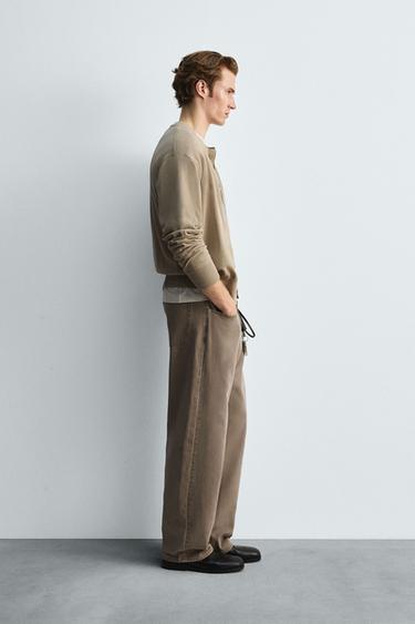 LIMITED EDITION BARREL FIT JEANS - Light brown by Zara - Image 3