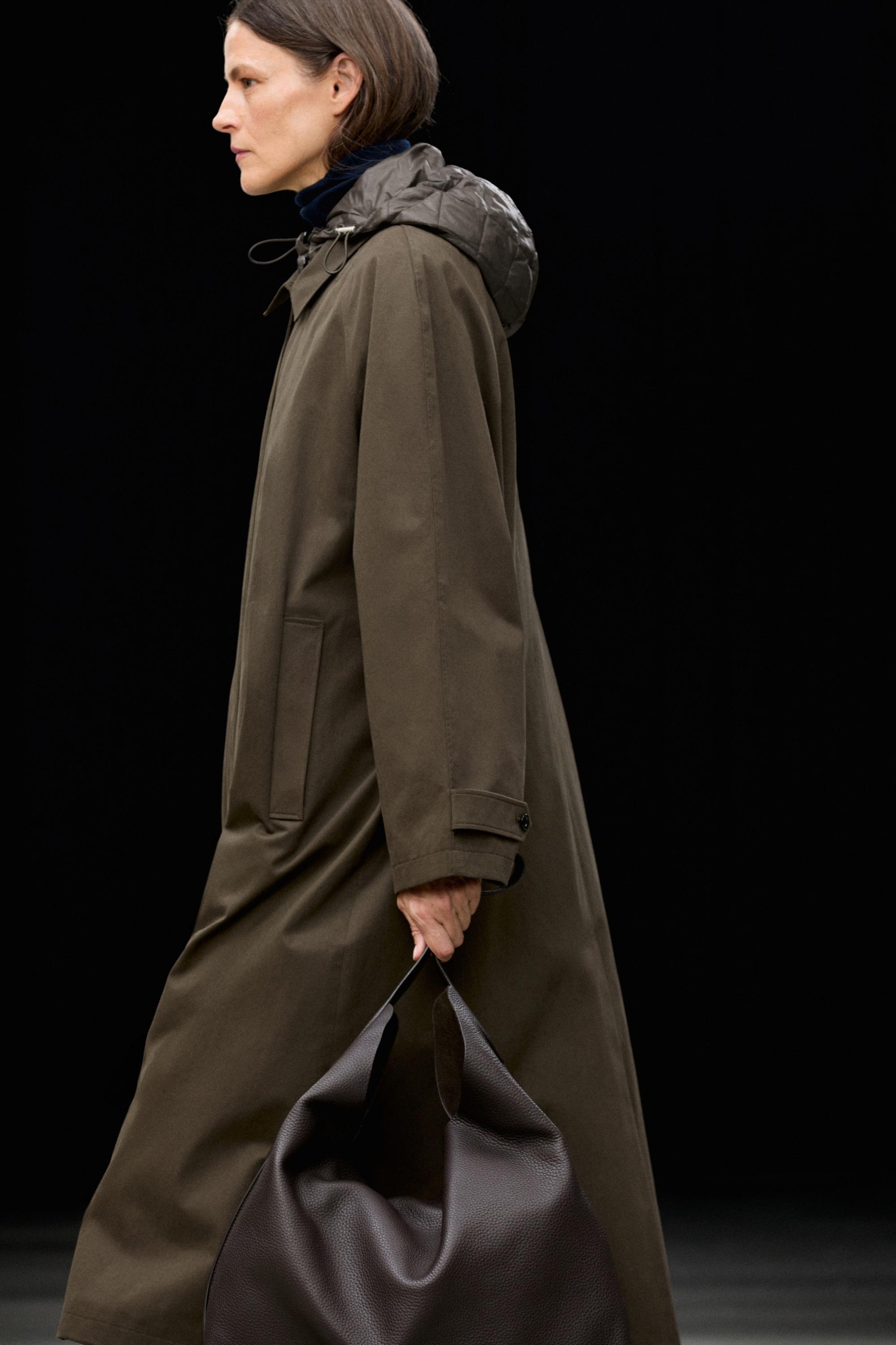 Removable Hood Trench Coat