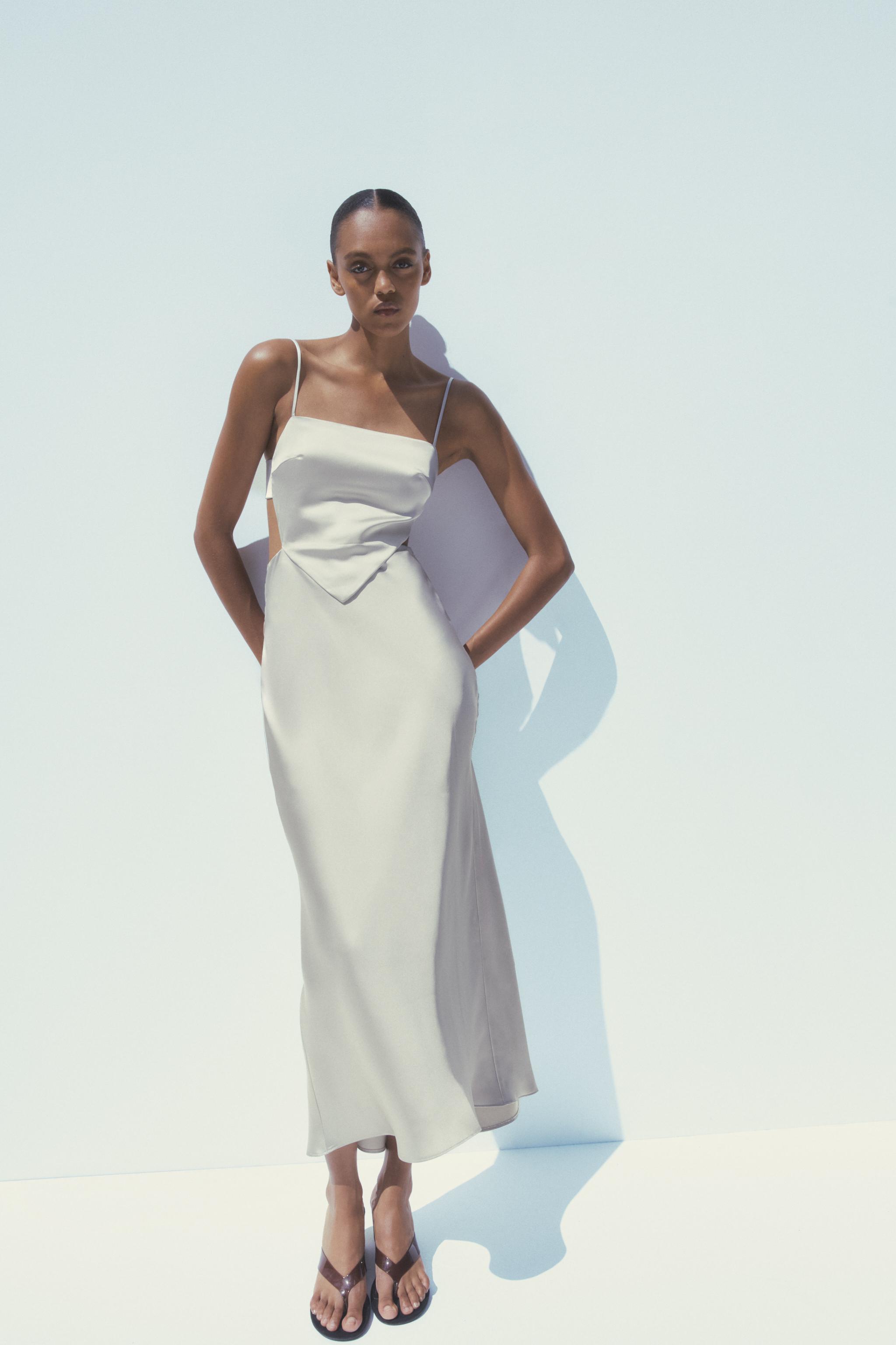 SATIN WRAP DRESS - Vanilla | ZARA United States