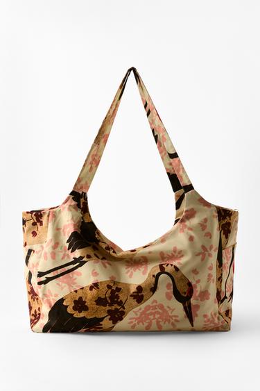 MAXI GARZA PRINT BAG - Ecru by Zara