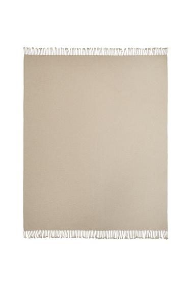 MANTA CHENILLA - Beige claro de Zara