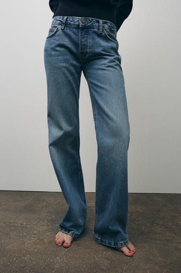 ZW COLLECTION BOOTCUT FULL LENGTH LOW RISE JEANS - Mid-blue by Zara