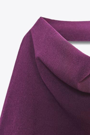 OPEN BACK HALTER BODYSUIT - Aubergine by Zara - Image 7